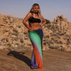 Simple Shirred Tie Crop - Natural Black