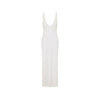 Crochet V Neck Maxi Dress - Ivory