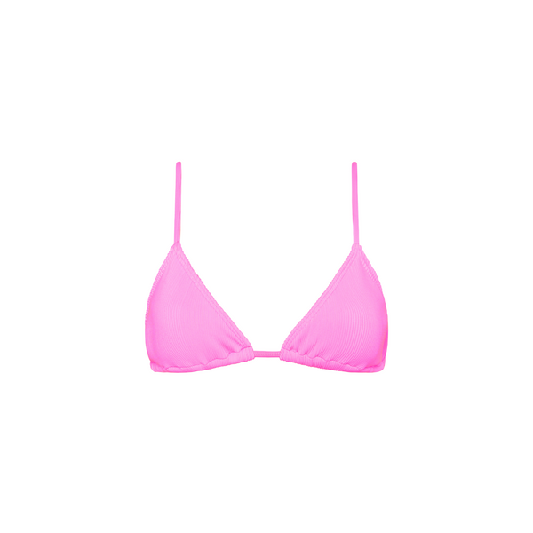 Bralette Bikini Top - Bubblegum Pink Ribbed –Kulani Kinis