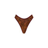 High Leg Thong Bikini Bottom - Wild Rose