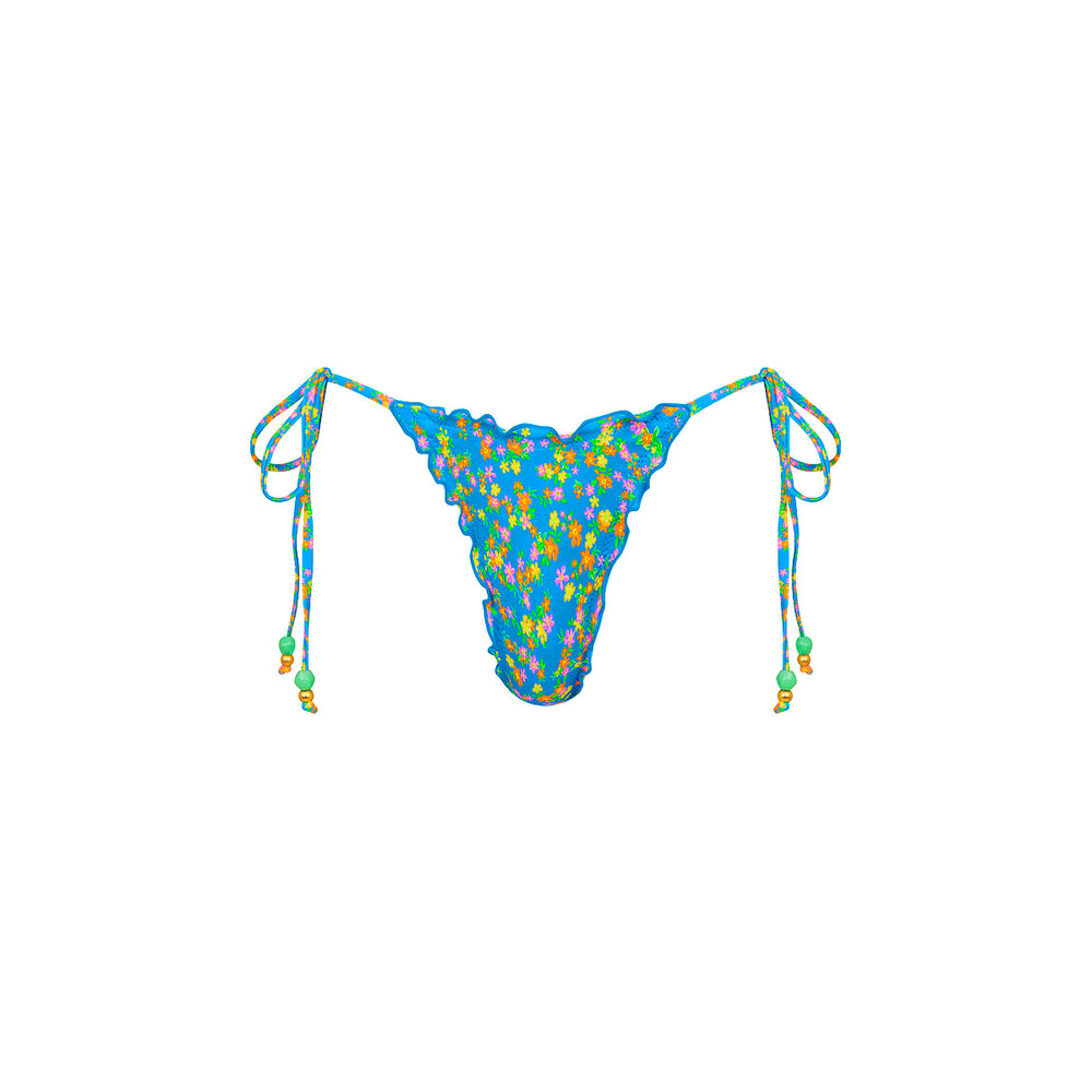 Lettuce Edge Thong Tie Bikini Bottom - La Belle