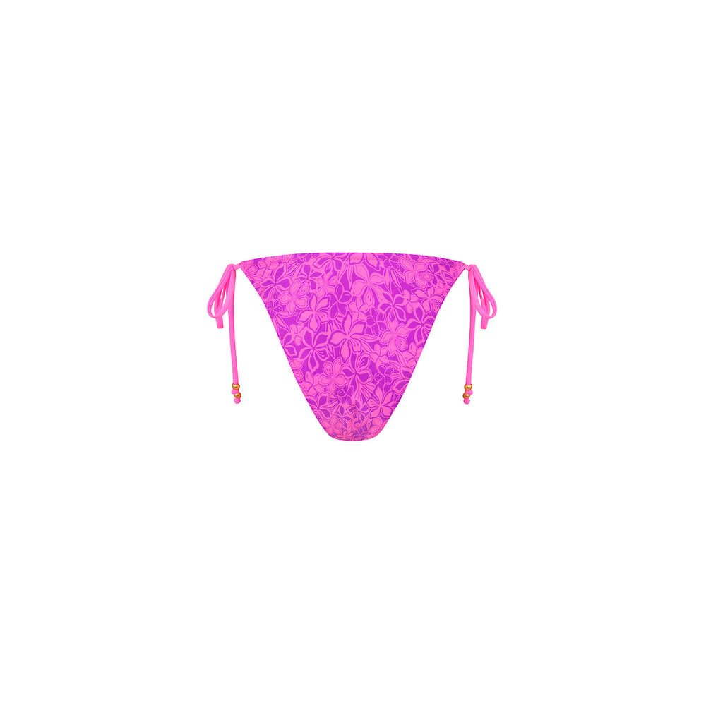 Ring Cheeky Tie Bikini Bottom - Bubble Berry