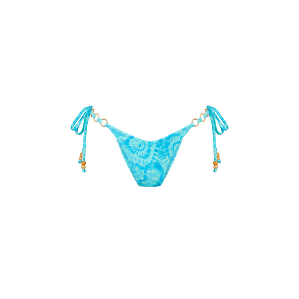Trio Ring Cheeky Tie Bikini Bottom - Laguna Haze