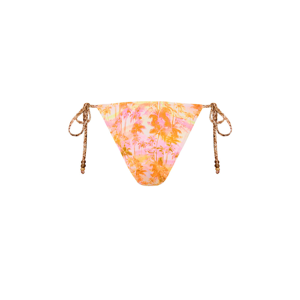 Trio Ring Cheeky Tie Bikini Bottom - Wild Skies