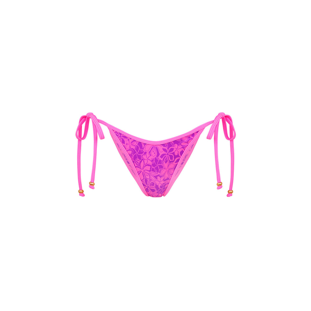 Bind Dipped Cheeky Tie Bikini Bottom - Bubble Berry