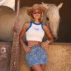 Bind Crop Tank Top - Lone Ranger
