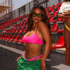 Bind Halter Crop Bikini Top - Passionfruit Punch