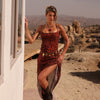 Chiffon Maxi Dress - Leopard Lasso