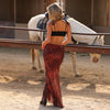 Chiffon Tie Side Maxi Skirt - Leopard Lasso