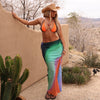 Chiffon Tie Side Maxi Skirt - Spellbound Swirl