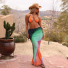 Chiffon Tie Side Maxi Skirt - Spellbound Swirl