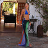 Chiffon Tie Side Maxi Skirt - Spellbound Swirl