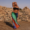 Chiffon Tie Side Maxi Skirt - Spellbound Swirl