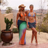 Chiffon Tie Side Maxi Skirt - Spellbound Swirl