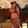 Chiffon Tie Side Maxi Skirt - Tropical Viper