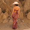 Chiffon Tie Side Maxi Skirt - Tropical Viper