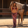 Chiffon Tie Side Maxi Skirt - Tropical Viper