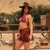 Chiffon Tie Side Mini Skirt - Leopard Lasso