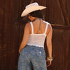 Crochet Knit Cami - Ivory