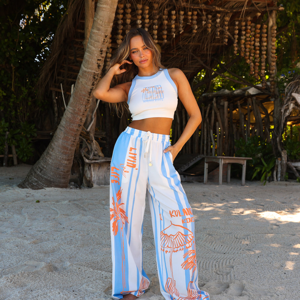 Drawstring Summer Pants - Sunny Daze