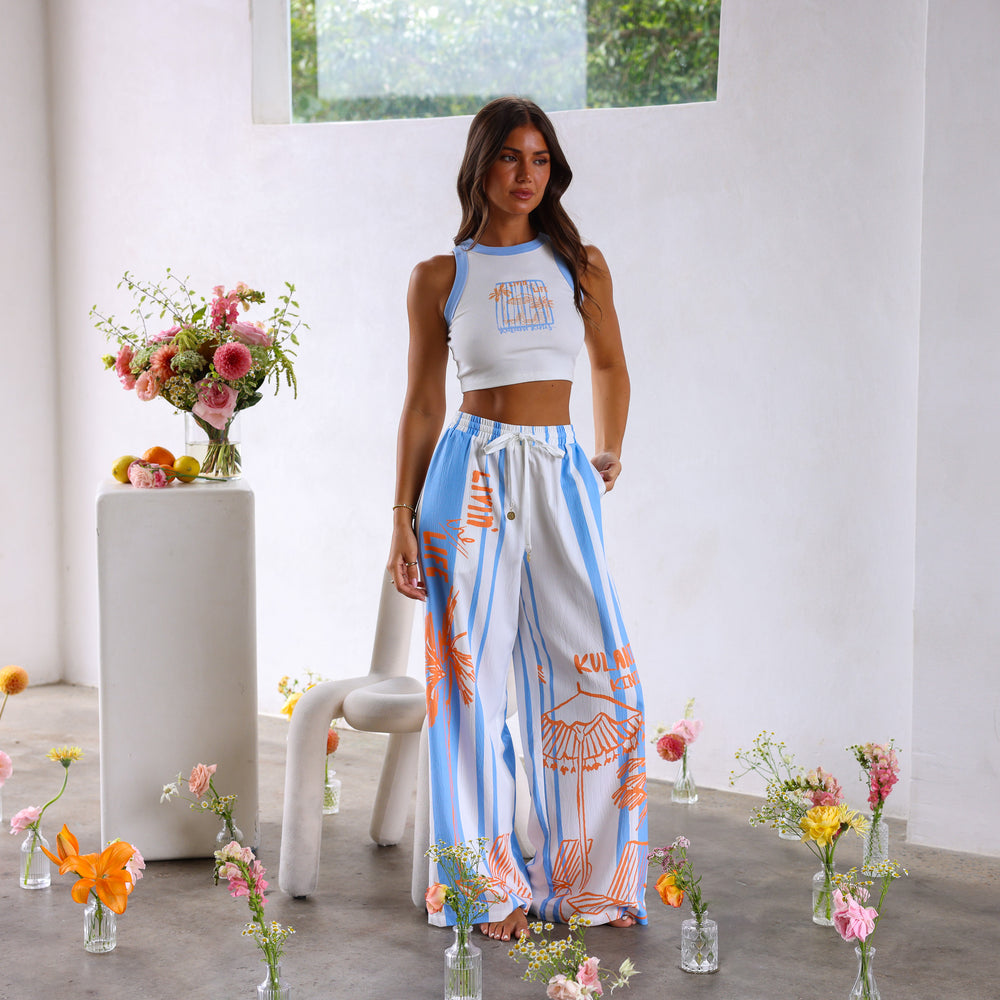 Drawstring Summer Pants - Sunny Daze