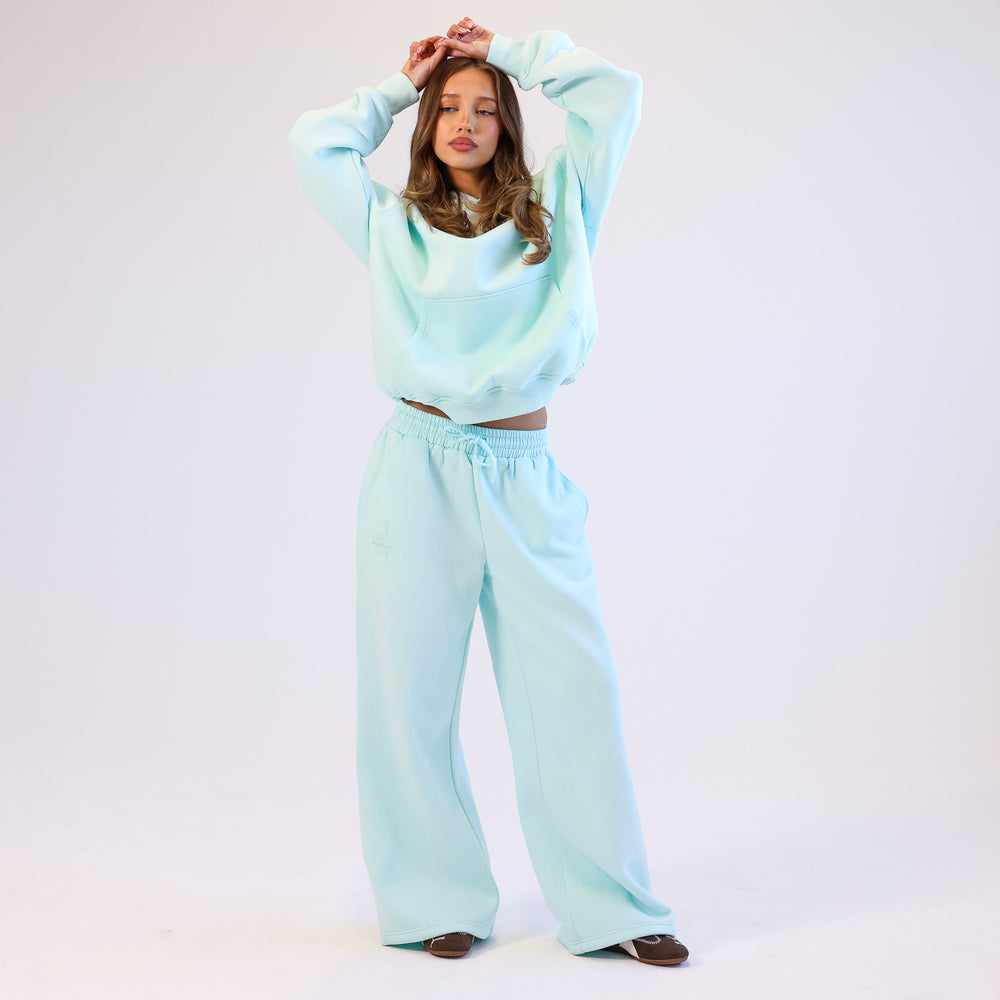 Embroidered Track Pants - Jelly Mint