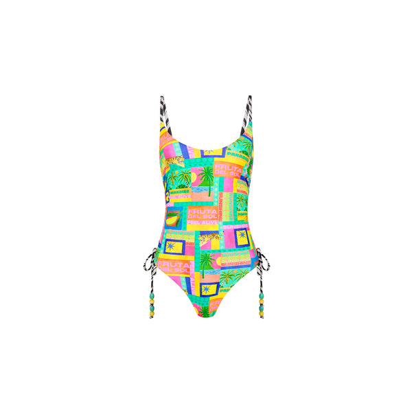 Ruched Tie Side Cheeky One Piece - Sun Honey –Kulani Kinis