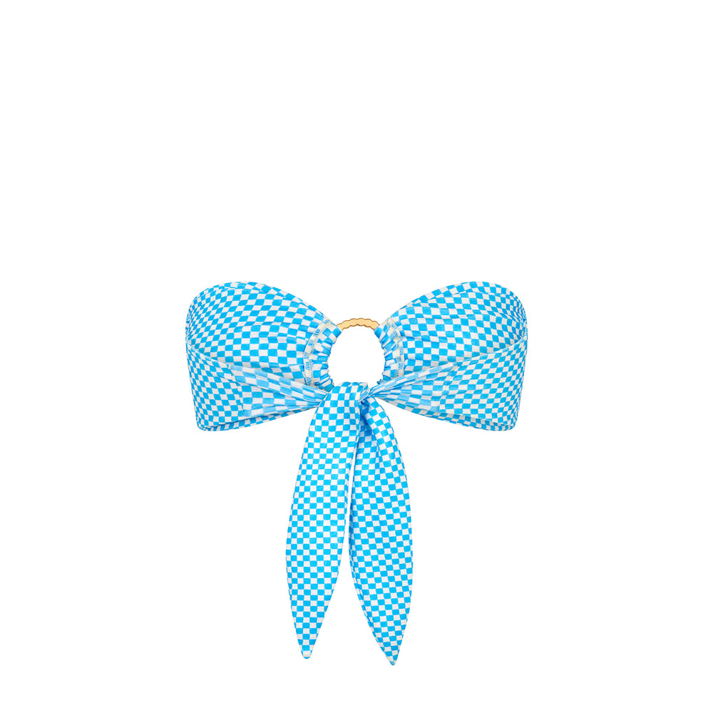 Strapless Bandeau Bikini Top - Checkmate