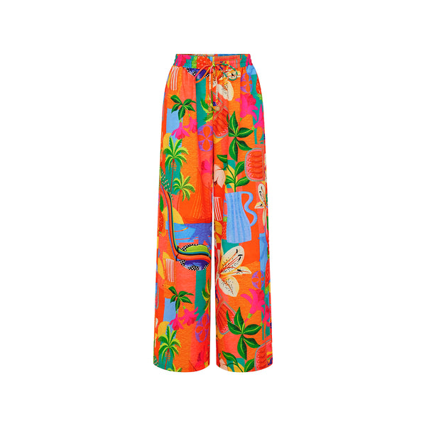 Draw String Summer Pants - Havana Haven –Kulani Kinis Draw String Summer Pants - Havana Haven –Kulani Kinis