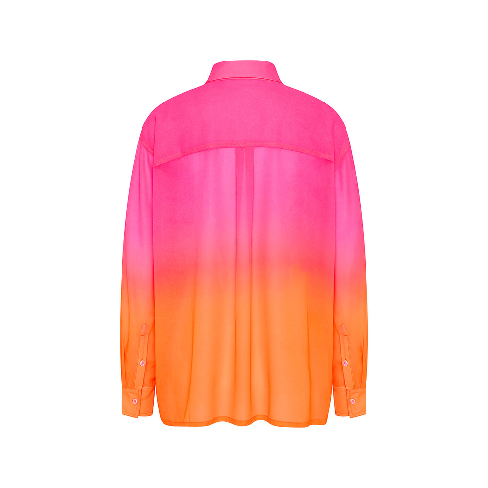 Essential Sheer Long Sleeve Shirt - Tropical Heatwave
