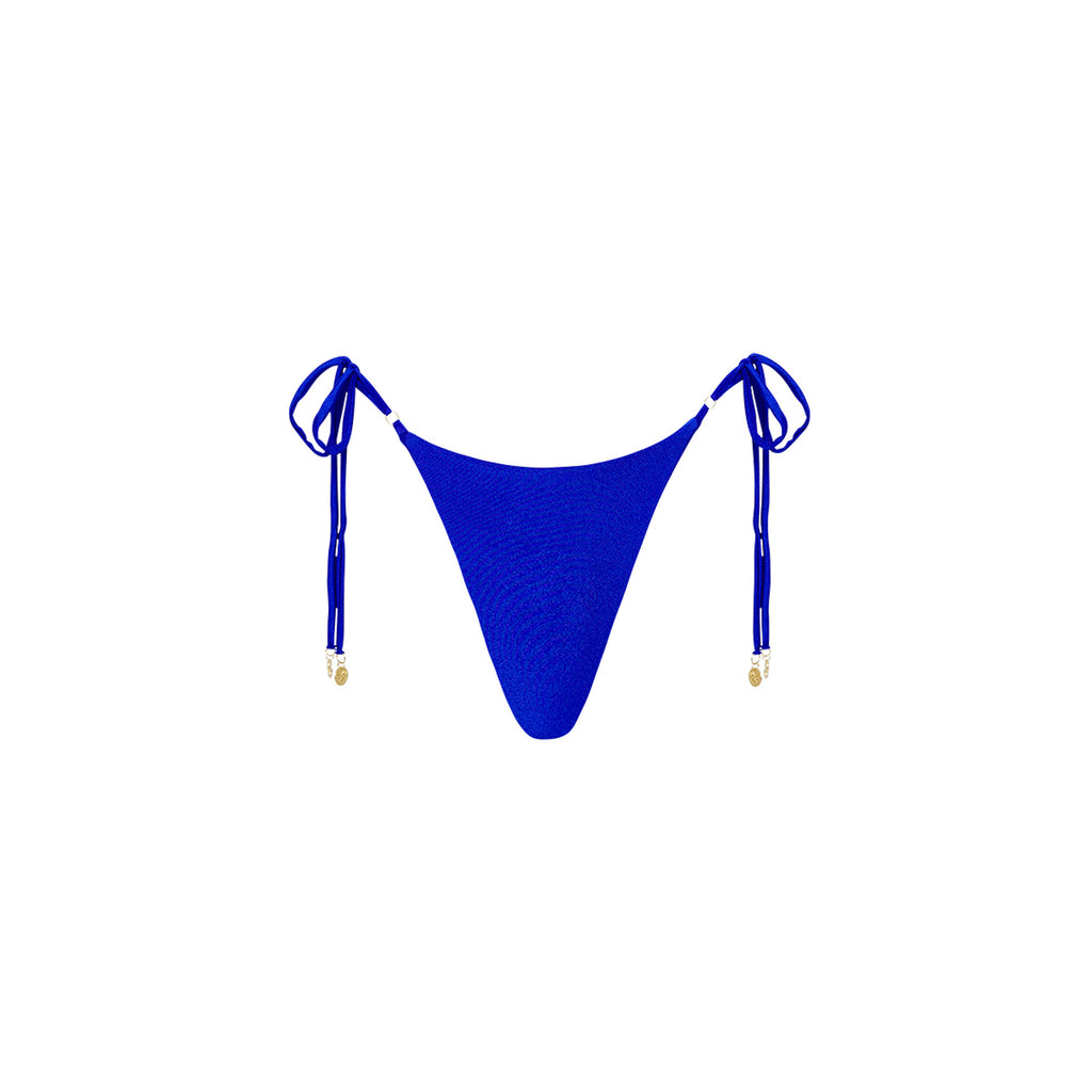 Thong Tie Side Bikini Bottom - Malibu Blue