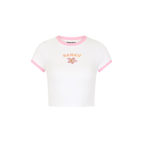Embroidered Cropped Baby Tee - Syrupy Signs –Kulani Kinis