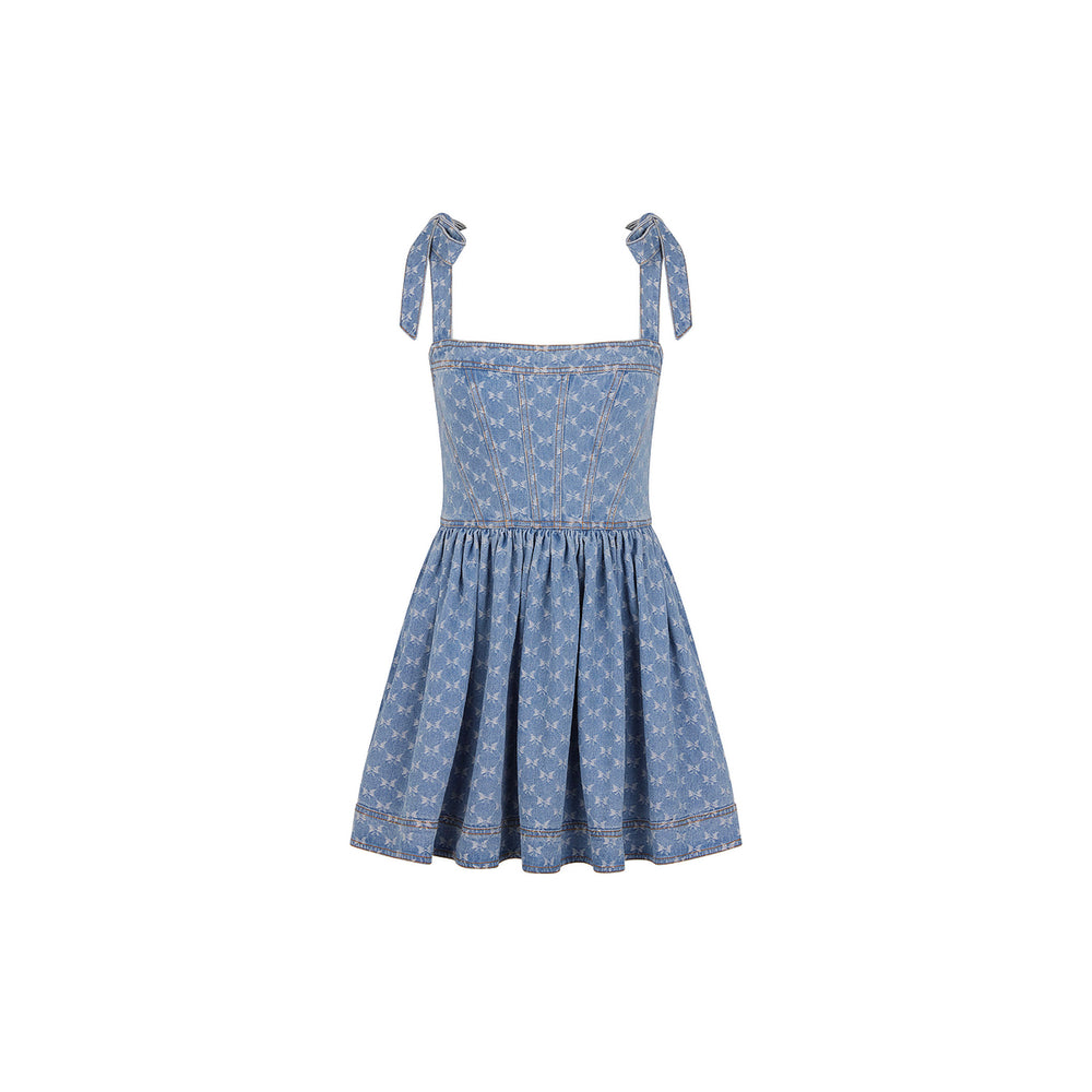 Ruffle Corset Mini Dress - Darling Denim