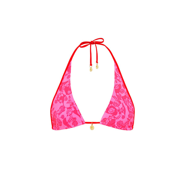 ☆人気【GLOSSYPAGE】☆Glossy Heart Halterneck Bikini☆Pin.k Rhinestone Triangle Bikini Top | GUESS