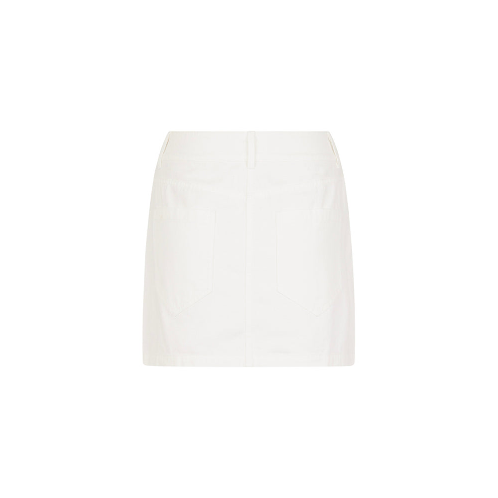 Applique Jean Mini Skirt - Chantilly Denim