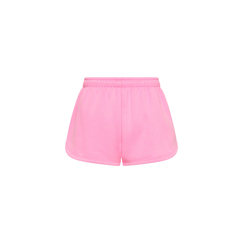 Embroidered Track Shorts - Powder Puff