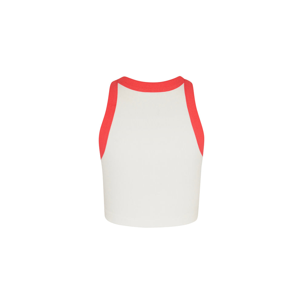 Bind Crop Tank Top - Hibiscus Kisses
