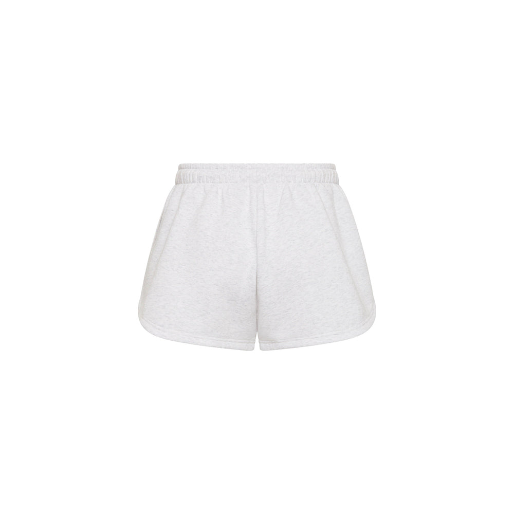 Embroidered Track Shorts - Silver Stone