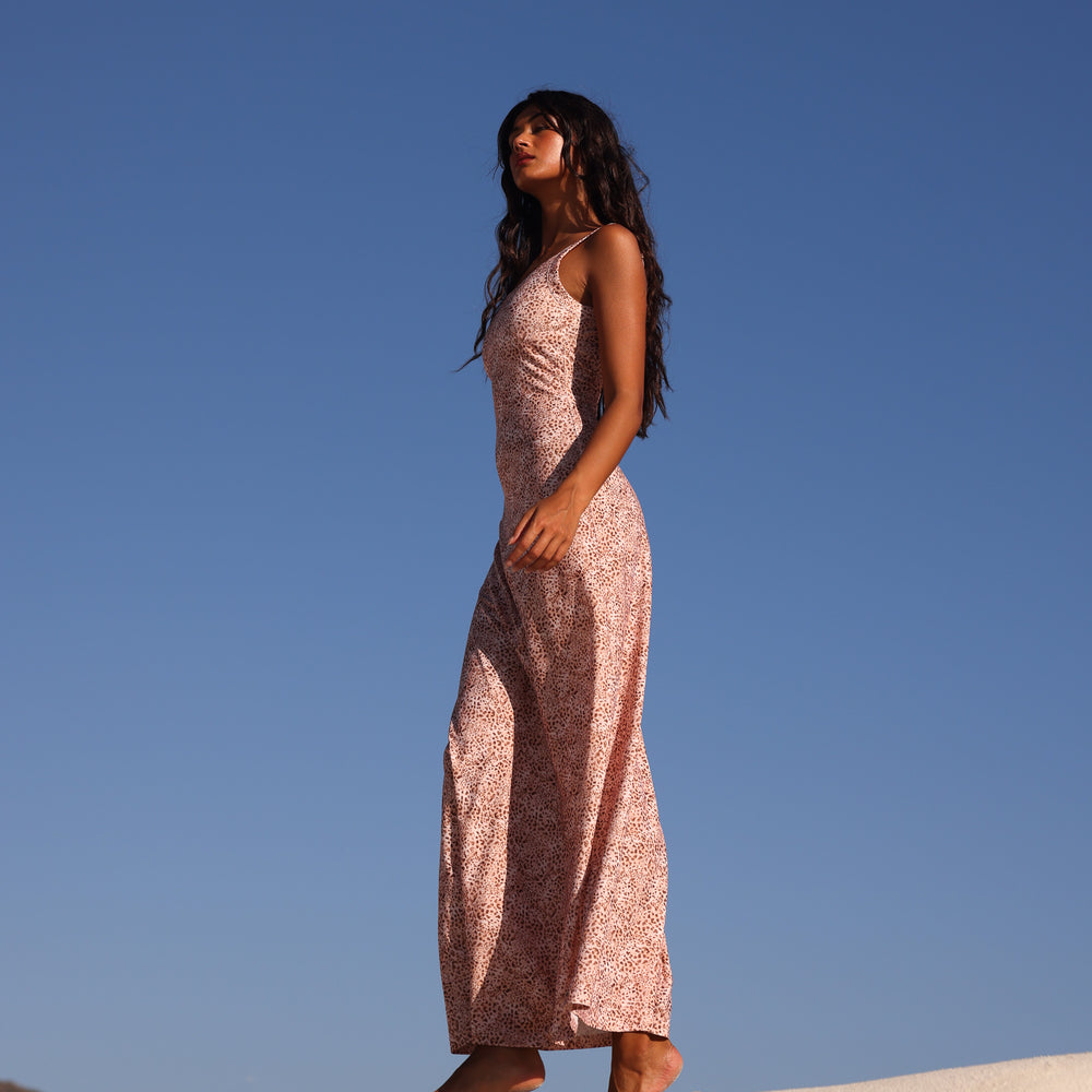 Scoop Low Back Maxi Dress - Wild Skies