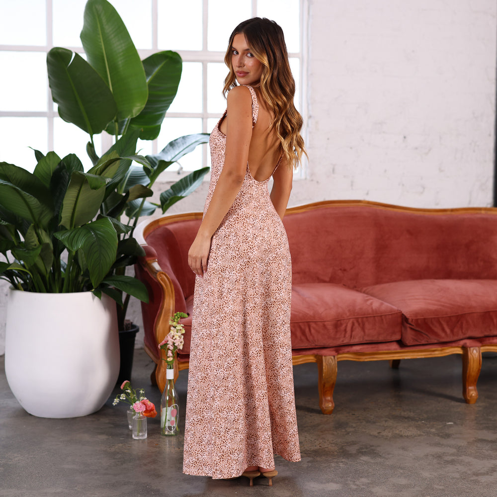 Scoop Low Back Maxi Dress - Wild Skies