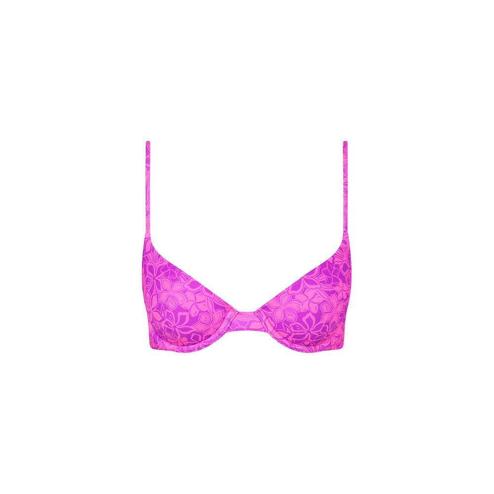 Slim Underwire Bra Bikini Top - Bubble Berry