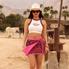 Tie Wrap Mini Skirt - Whiskey Waves