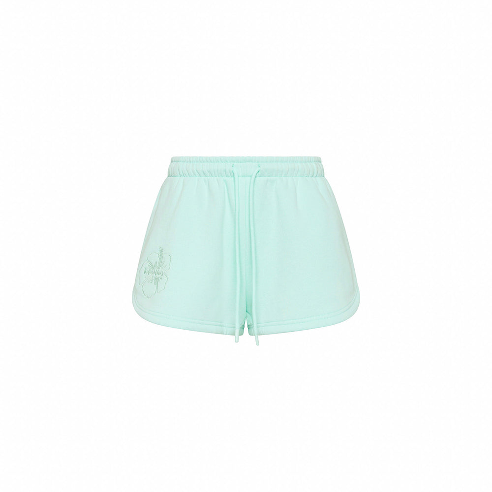 Embroidered Track Shorts - Jelly Mint