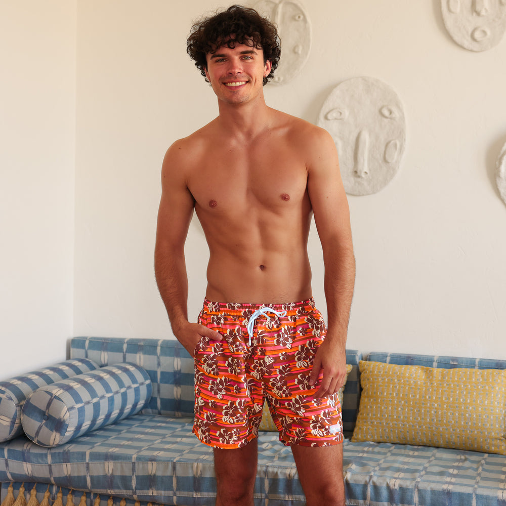 Men's Swim Trunks - Sunkissed Stripe
