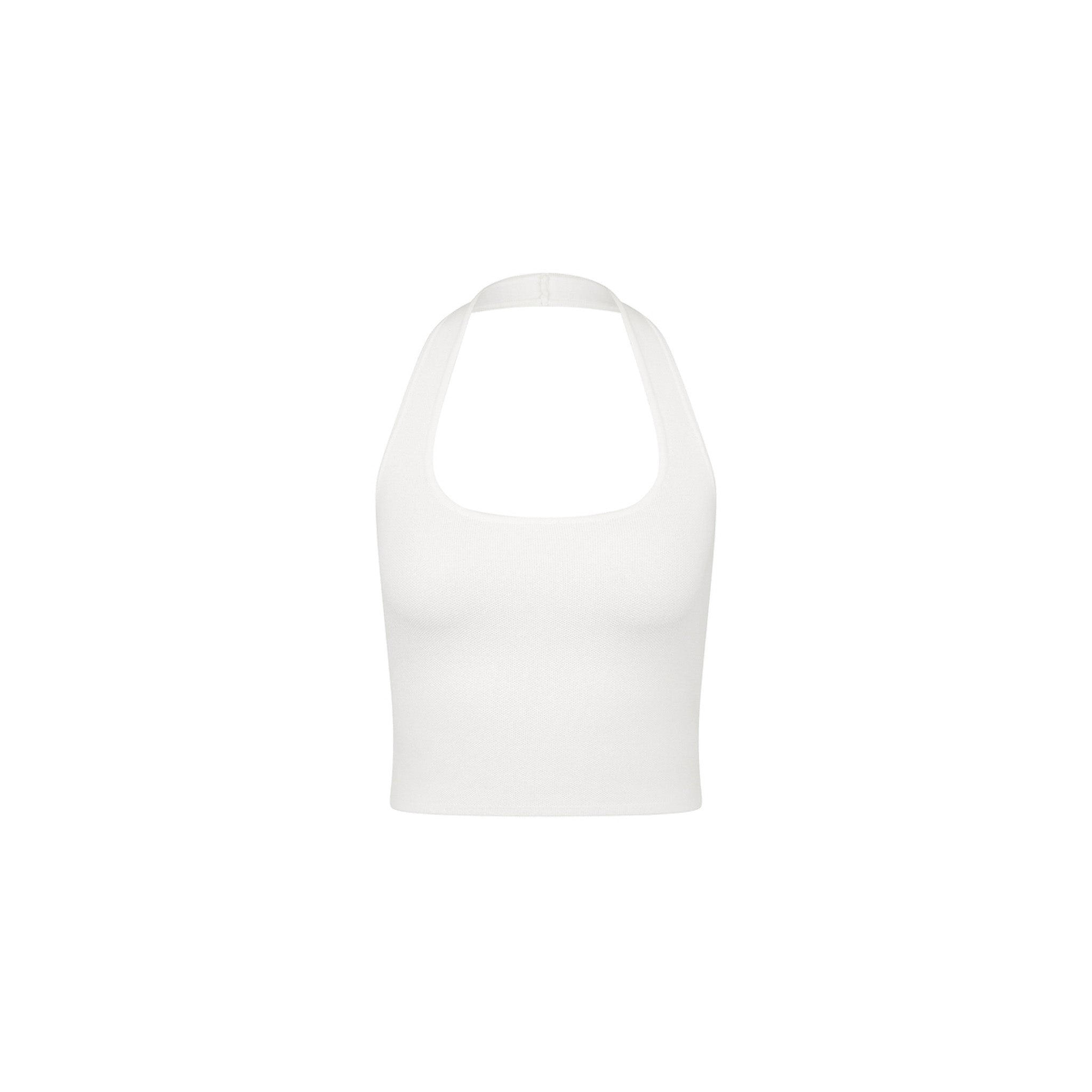 Knit Halter Tank Top - White –Kulani Kinis