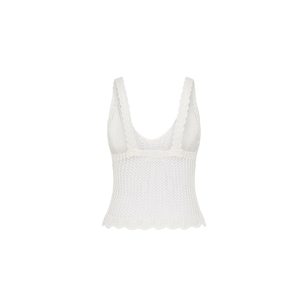 Crochet Knit Cami - Ivory