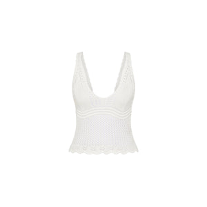Crochet Knit Cami - Ivory