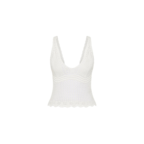 Crochet Knit Cami - Ivory –Kulani Kinis