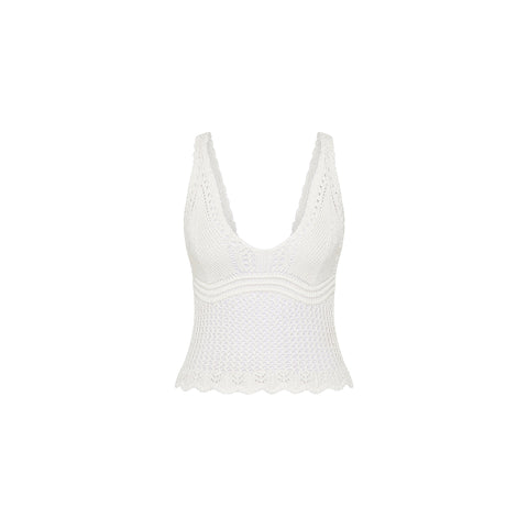 Crochet Knit Cami - Ivory –Kulani Kinis