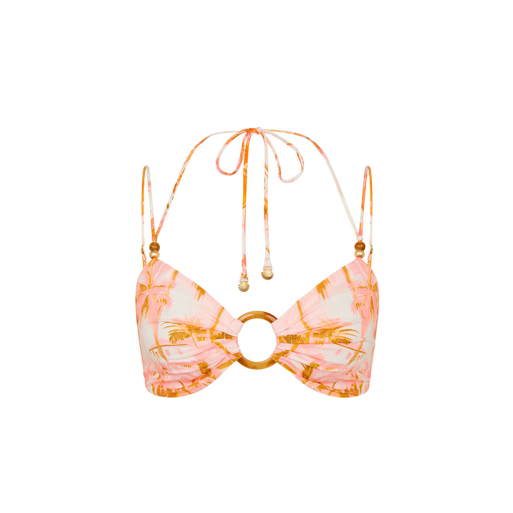 Ring Tie Crop Top - Wild Skies